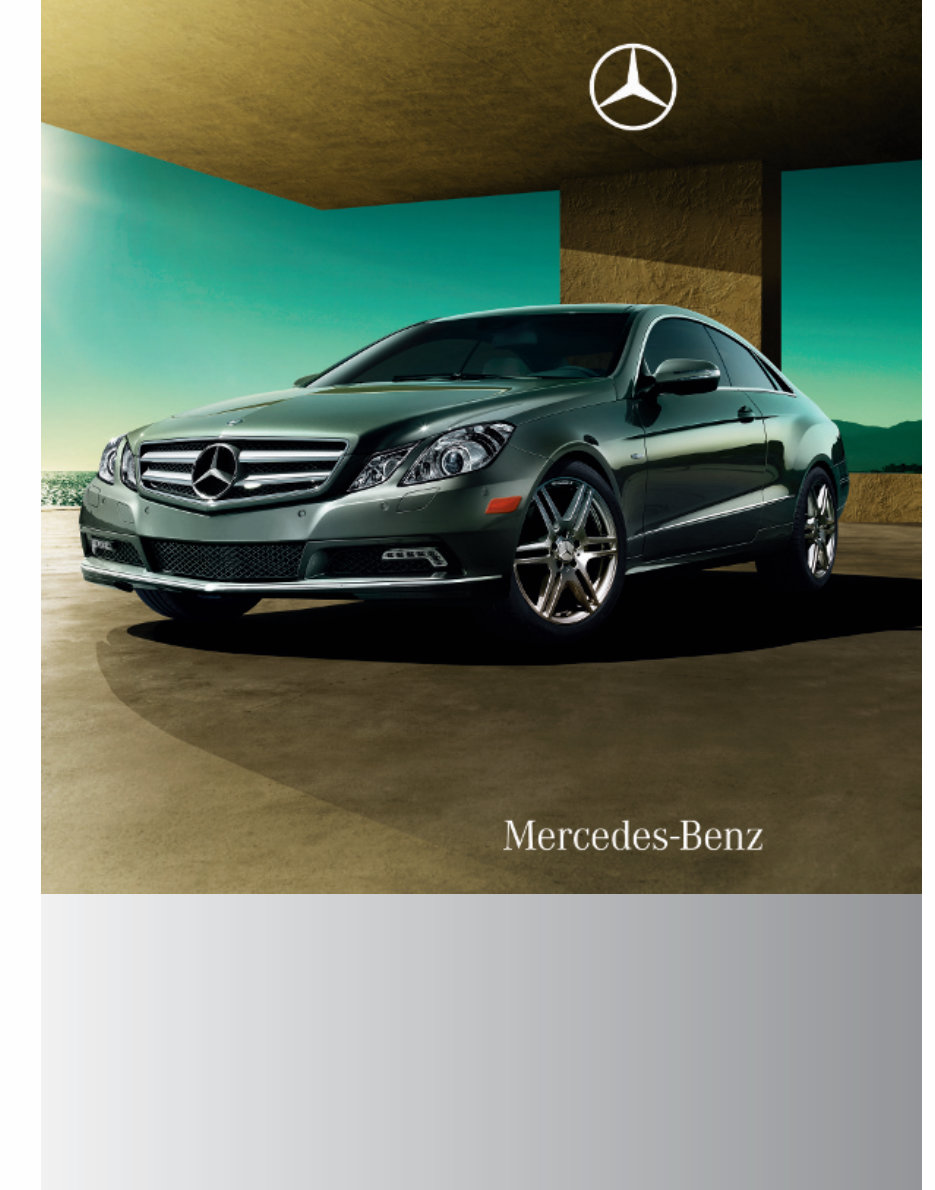 2010 Mercedes-Benz E-Class E550 Sport Coupe Owners Manual