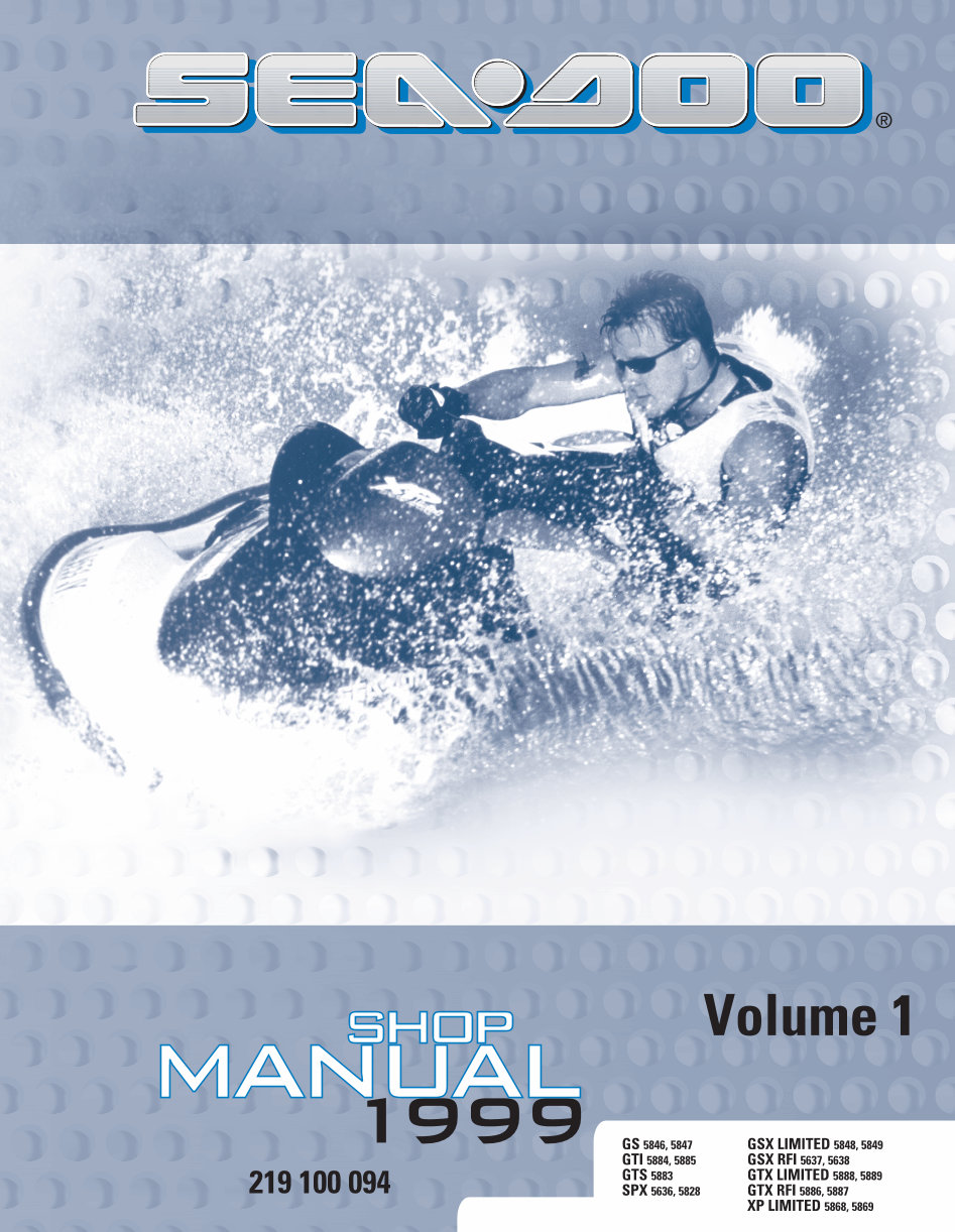 SeaDoo XP Limited 1999 Repair Service Manual