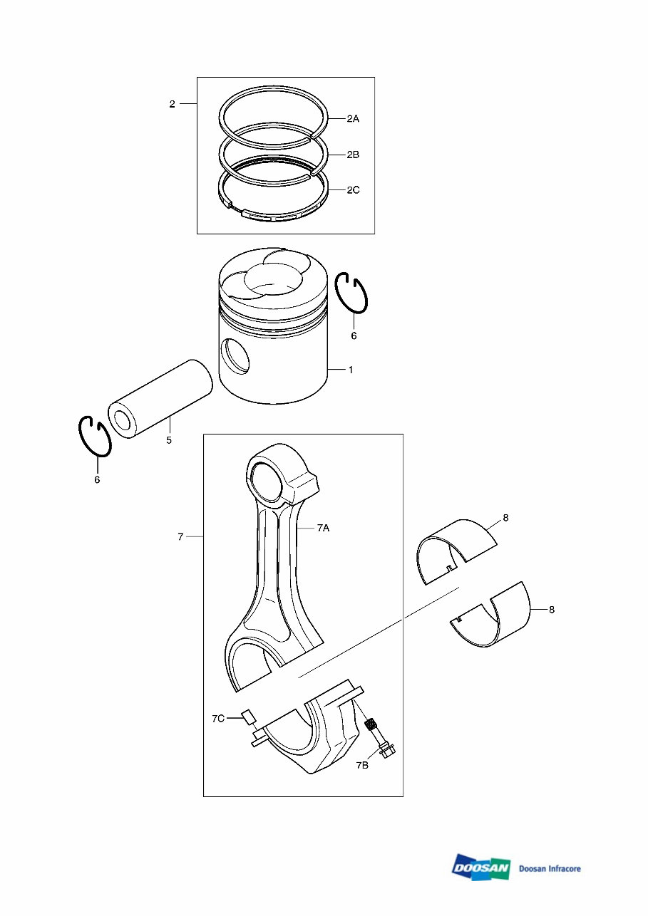 DAEWOO DOOSAN DX300LCA Crawler Excavator Service Parts Catalogue Manual