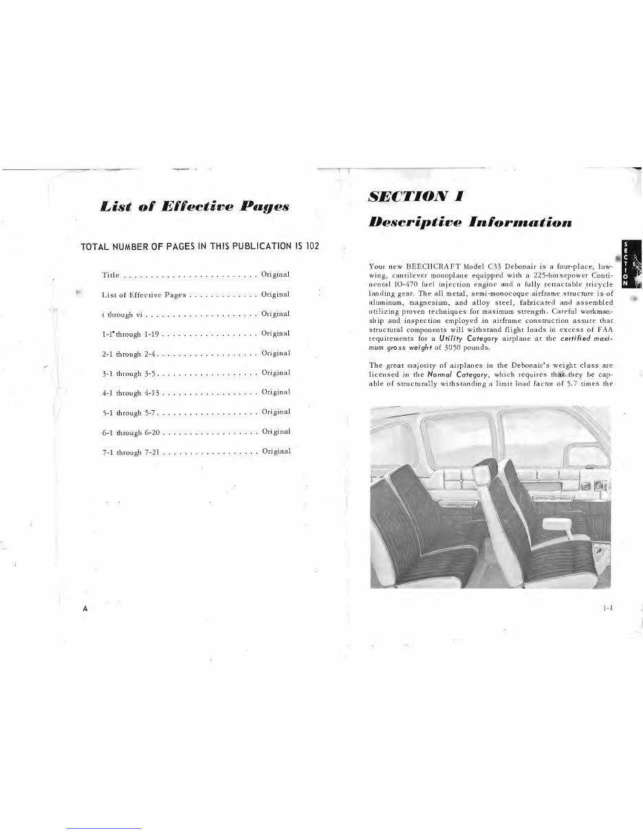 Beechcraft Debonair C33 C33 Owners Manual IMPROVED