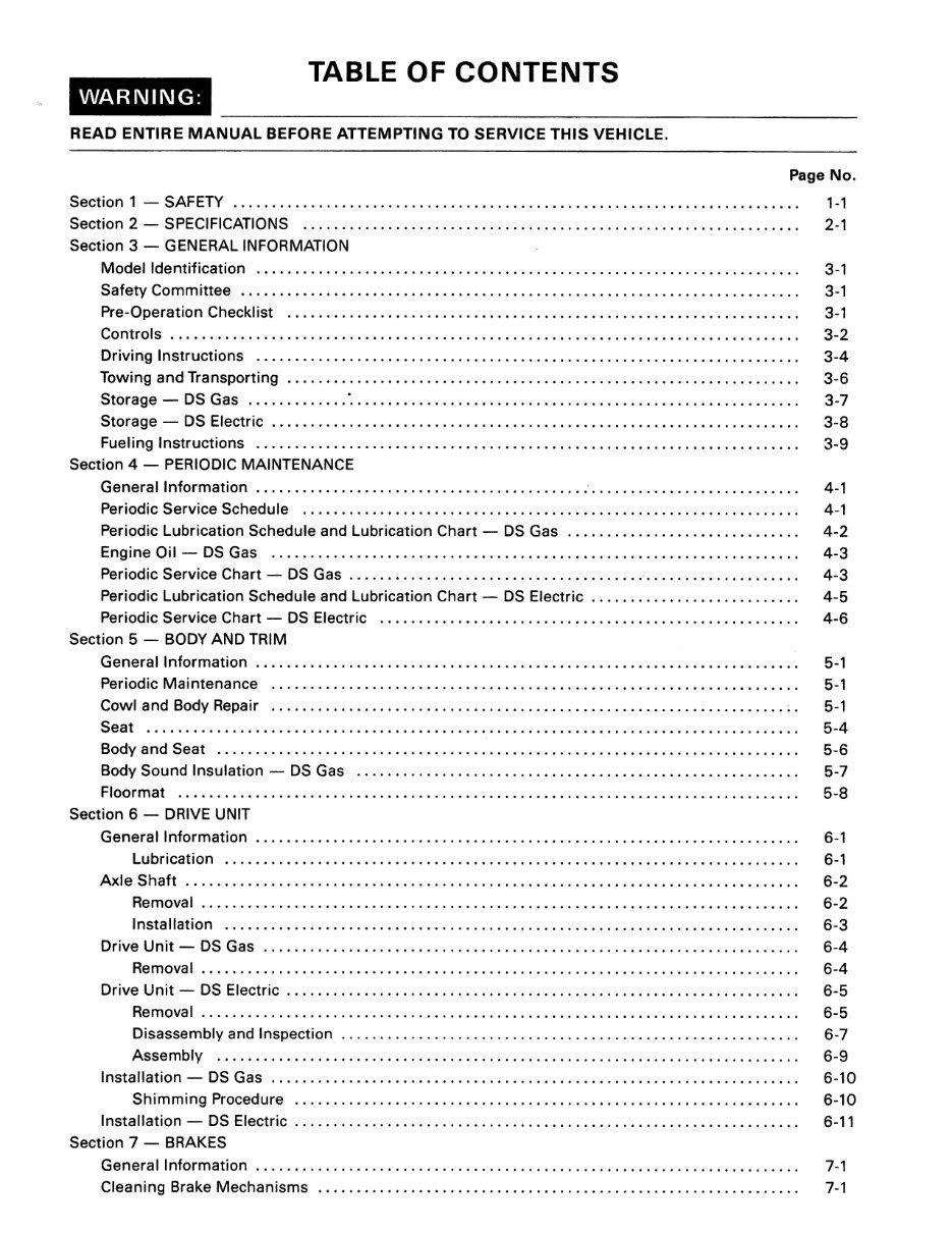 1995 CLUB CAR DS SERVICE MANUAL PDF FREE DOWNLOAD visual data 6