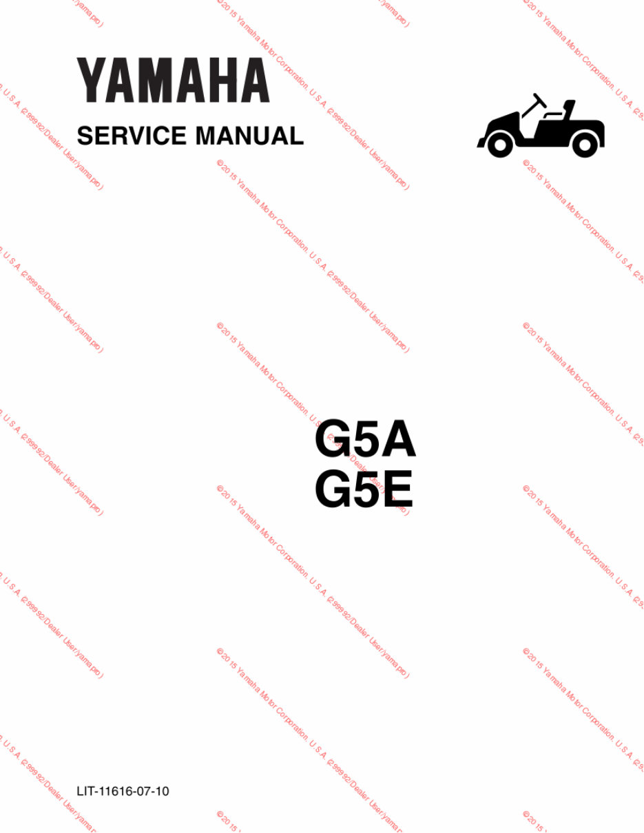 Yamaha G5 Golf cart service manual Manuals Online