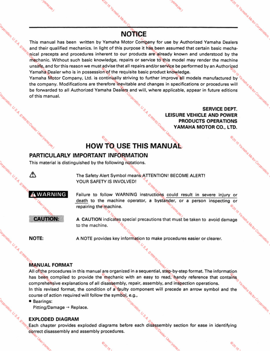 Yamaha G5 Golf cart service manual Manuals Online