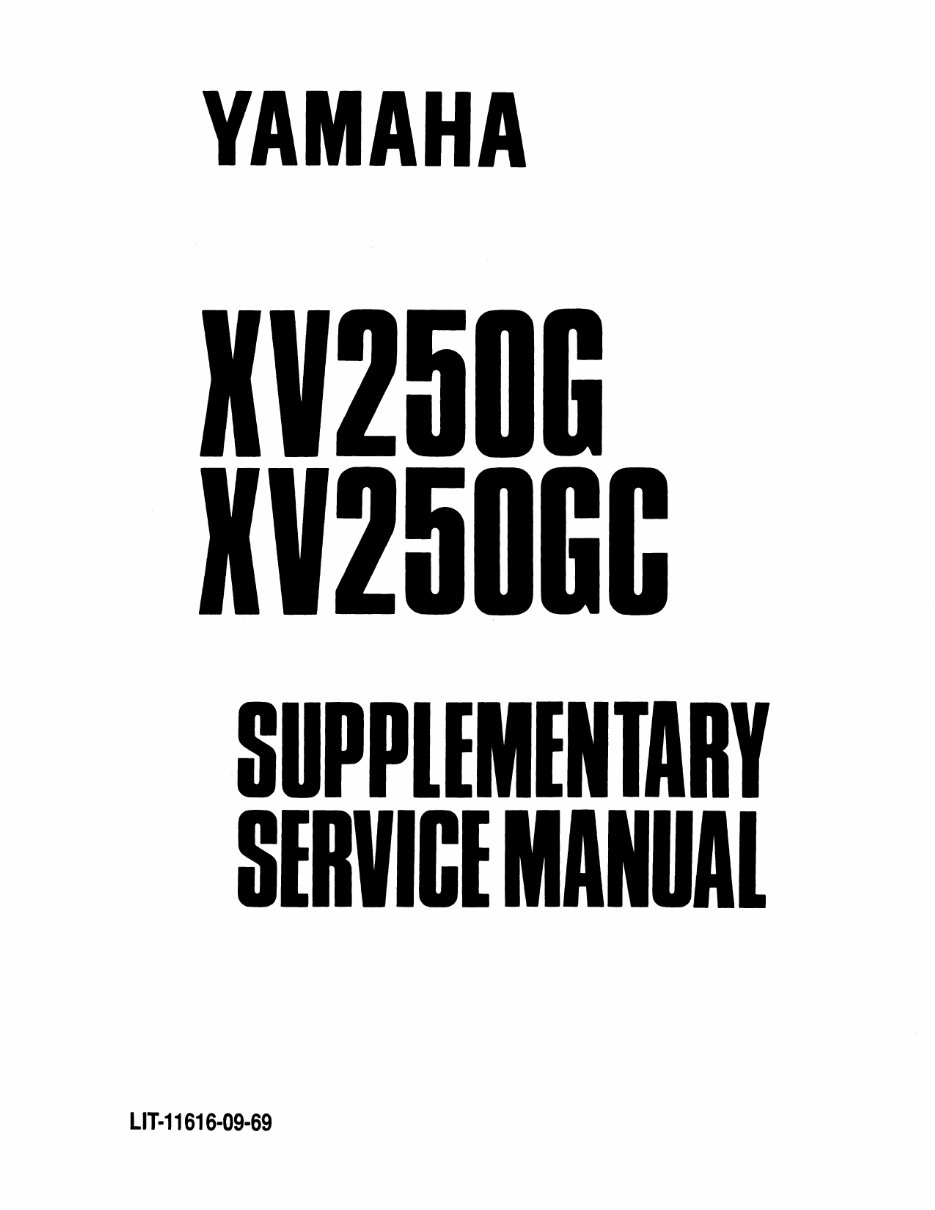 Yamaha Virago 250 XV250 Complete Workshop Service Repair Manual 1988