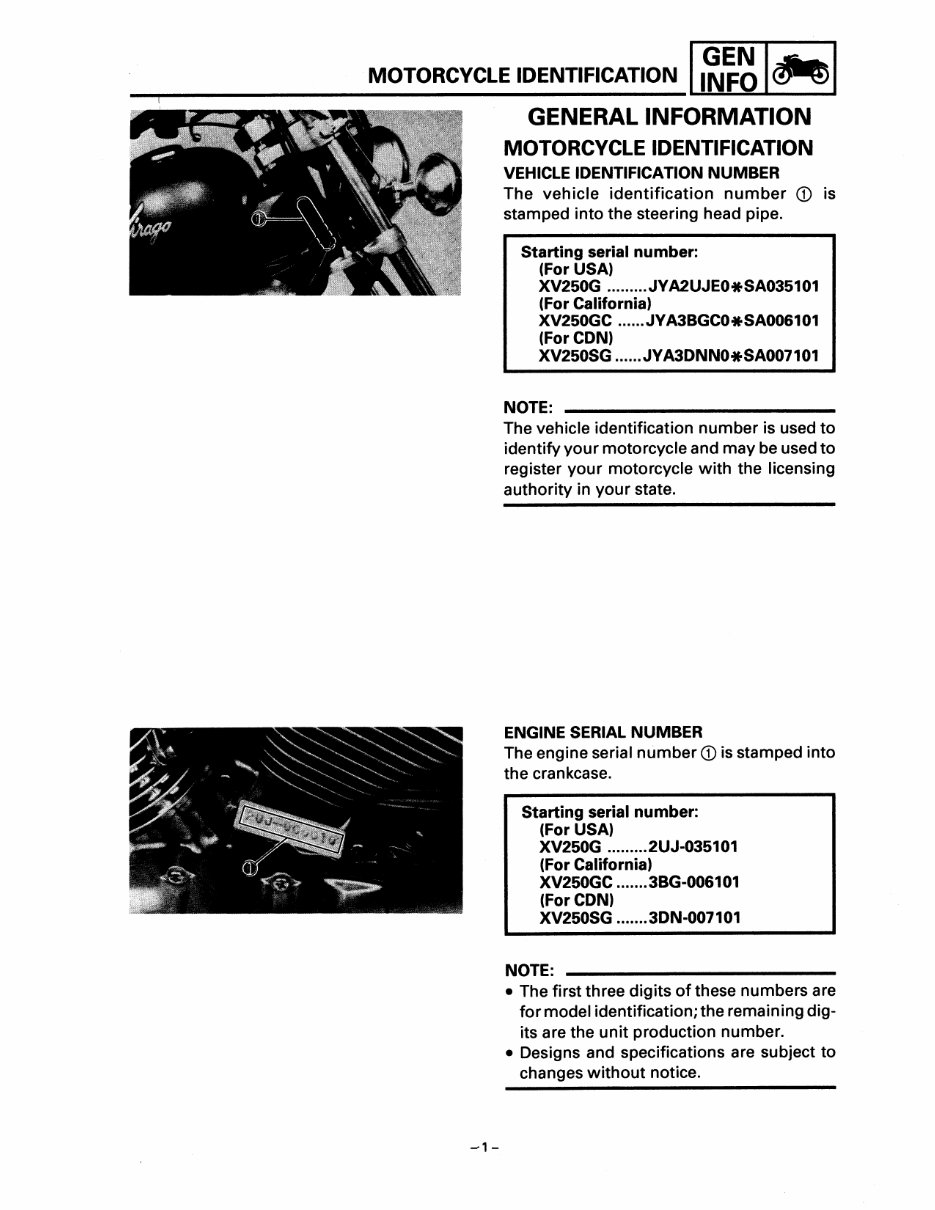 YAMAHA VIRAGO 250 XV250 COMPLETE Repair Manual 19882009