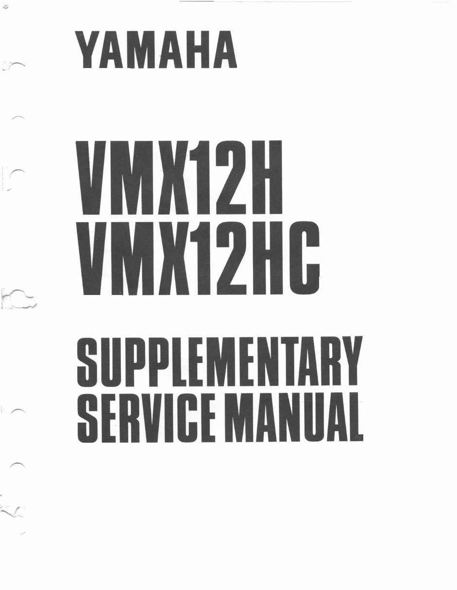YAMAHA VMAX 1200 VMX12 Full Service & Repair Manual 1995Onwards