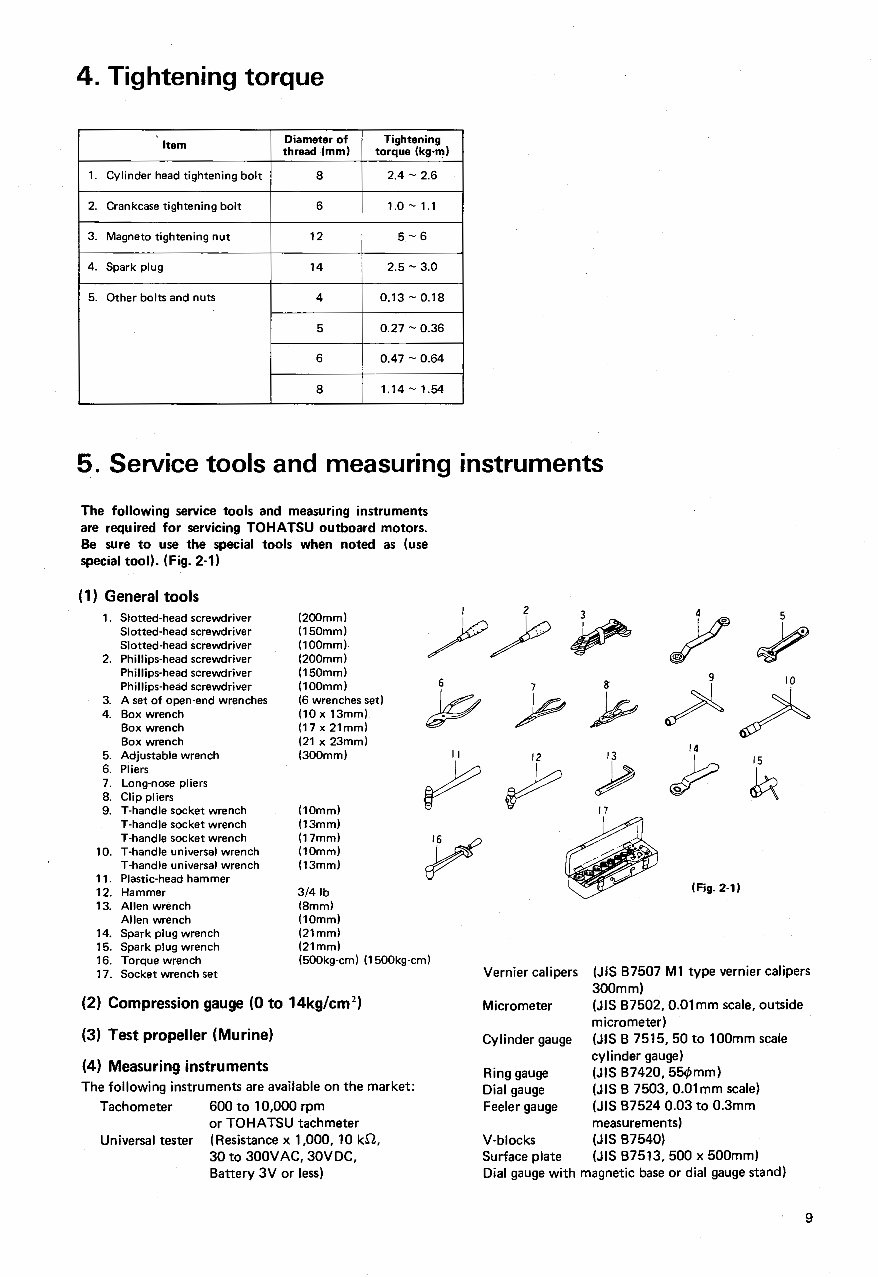 Tohatsu M5B M5BS Outboard Repair Service Manual