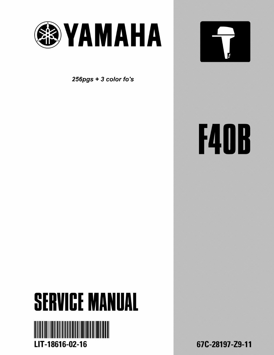 2005 Yamaha F40 TLRD Outboard service repair maintenance manual. Factory