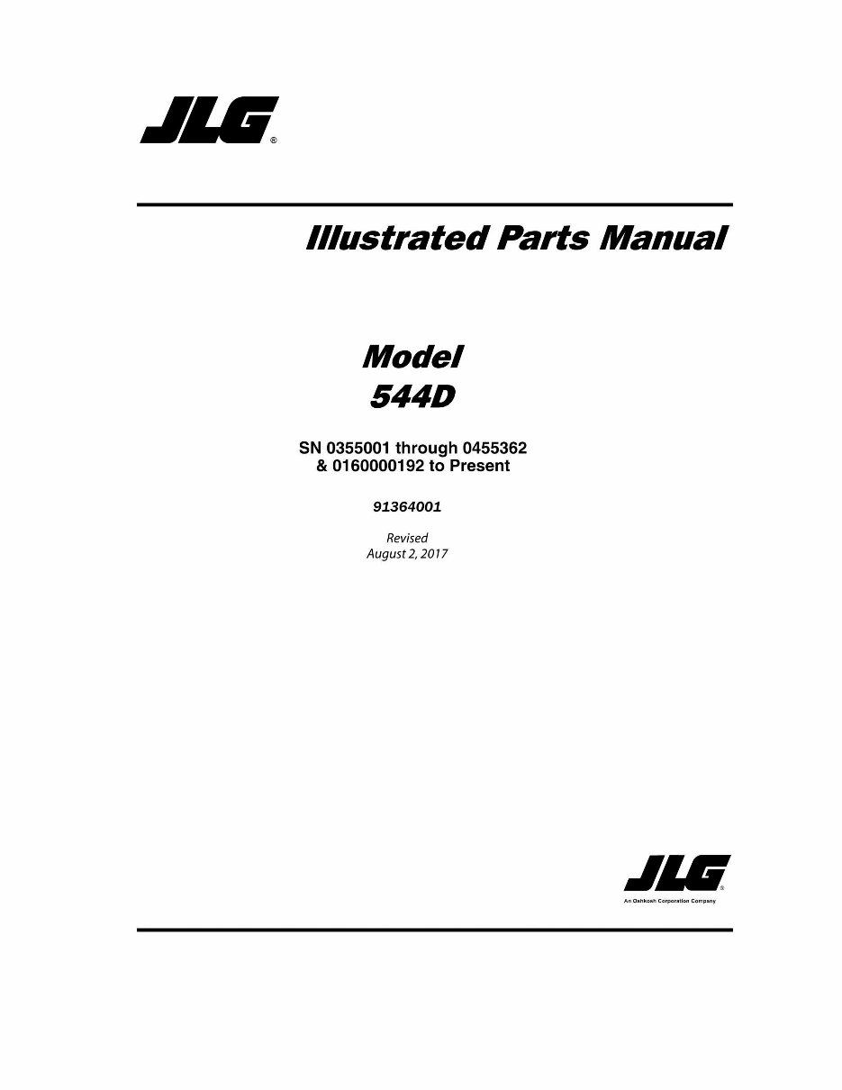 GRADALL 544D Forklift TELEHandLER Parts Manual