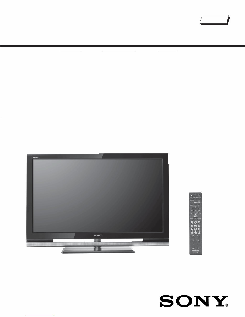 Sony Bravia KDL42V4100 Service Manual & Repair Guide