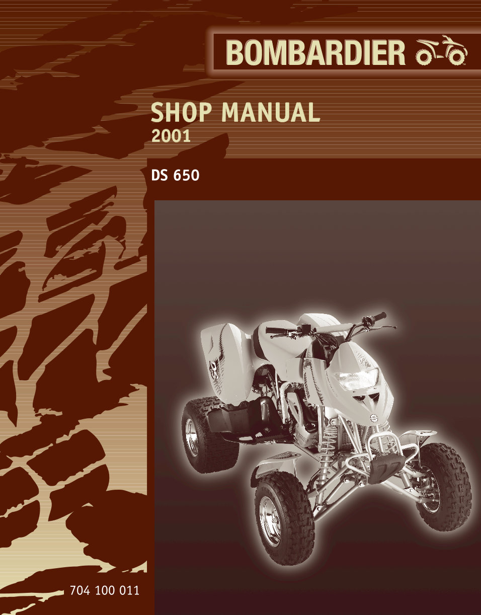 2001 BOMBARDIER DS650 ATVs Repair Manuals Online