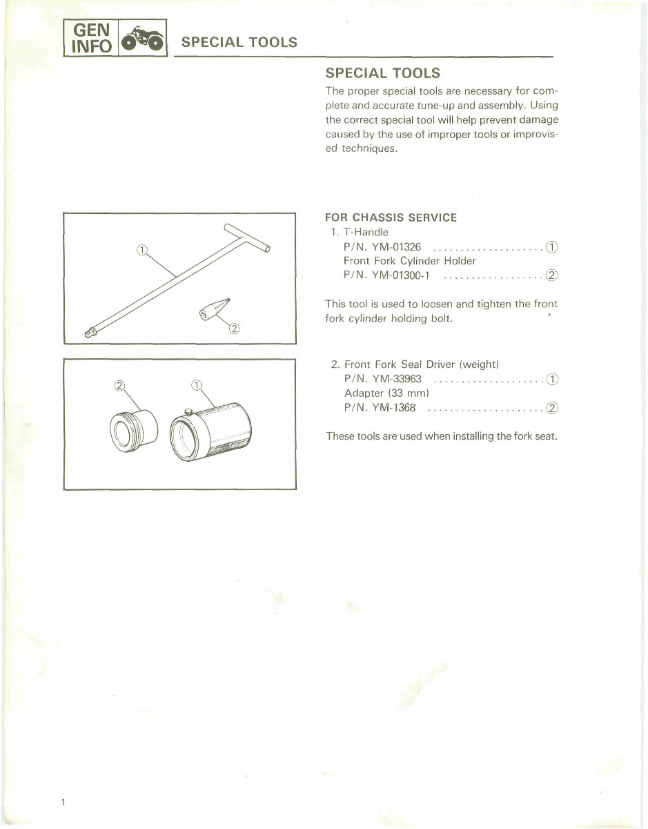 Yamaha YTM 225 DRS/ DRN/ DXK Repair Manual [IMPROVED]