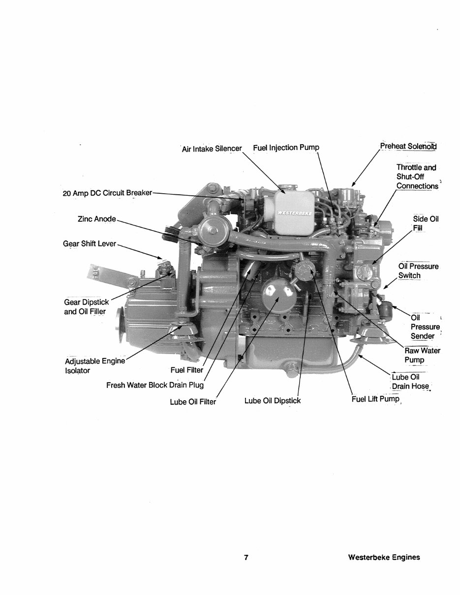 WESTERBEKE 20B TWO 30B THREE Marine Diesel PROPULSION Engine Technical
