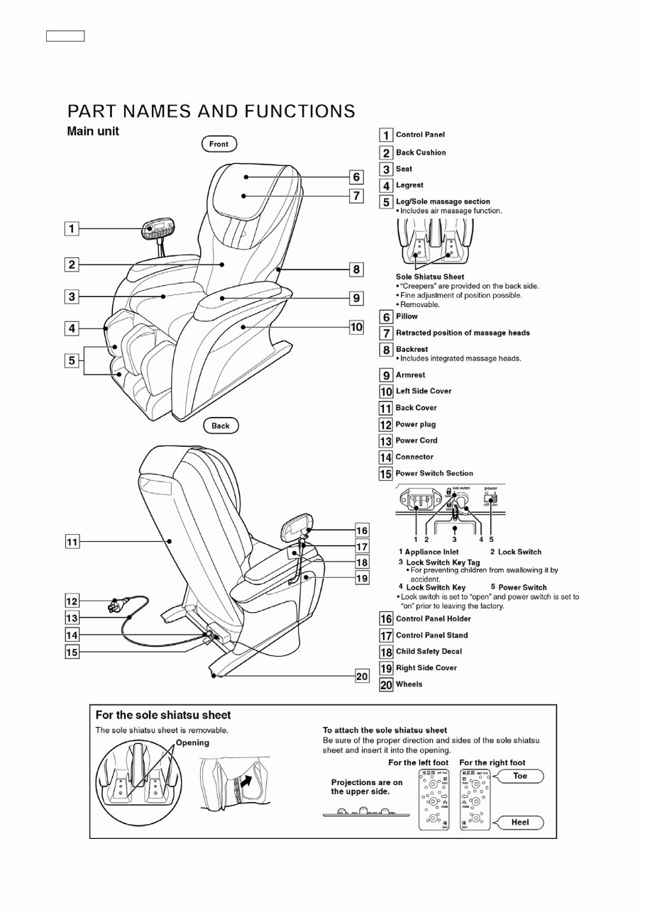 Panasonic ma10 massage discount chair