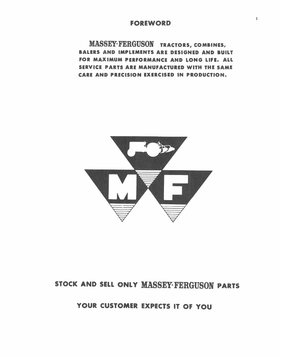 Massey Ferguson 65 Parts Manuals Manuals Online
