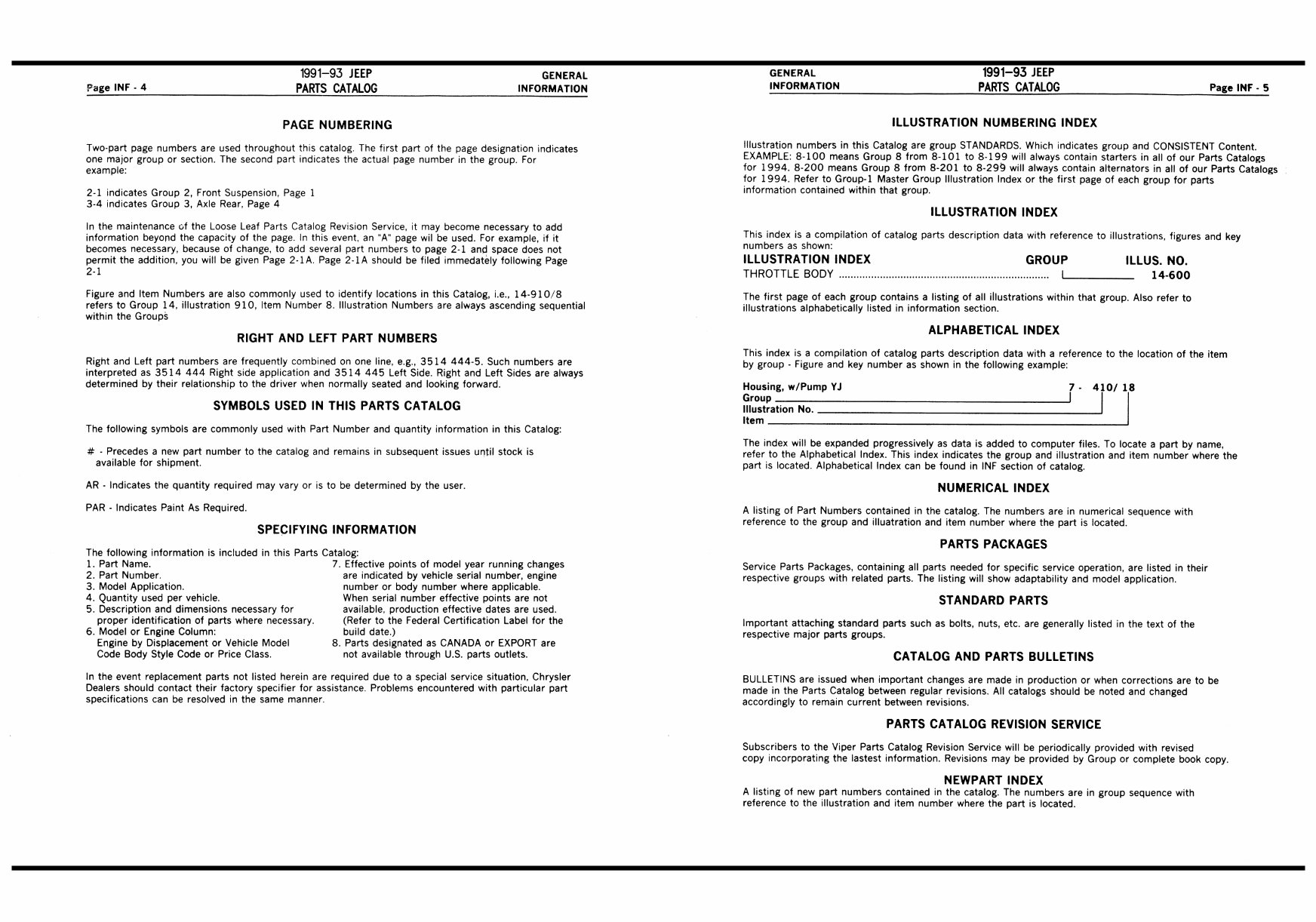 19911993 Jeep YJWrangler XJCherokee ZJGrandParts Catalog