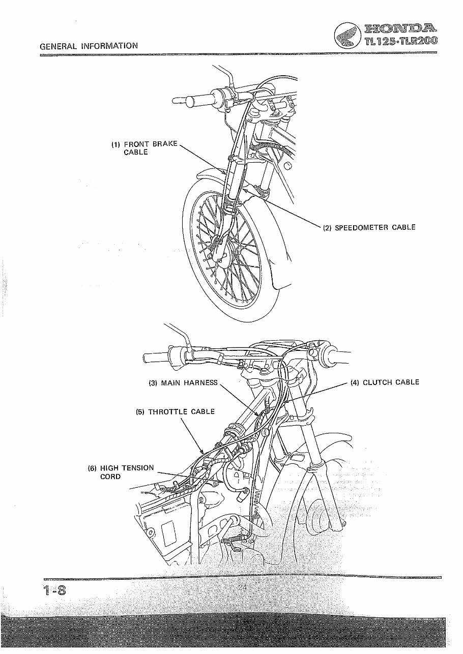 Honda TL125-TLR200 Master Workshop Manual | Manuals Online