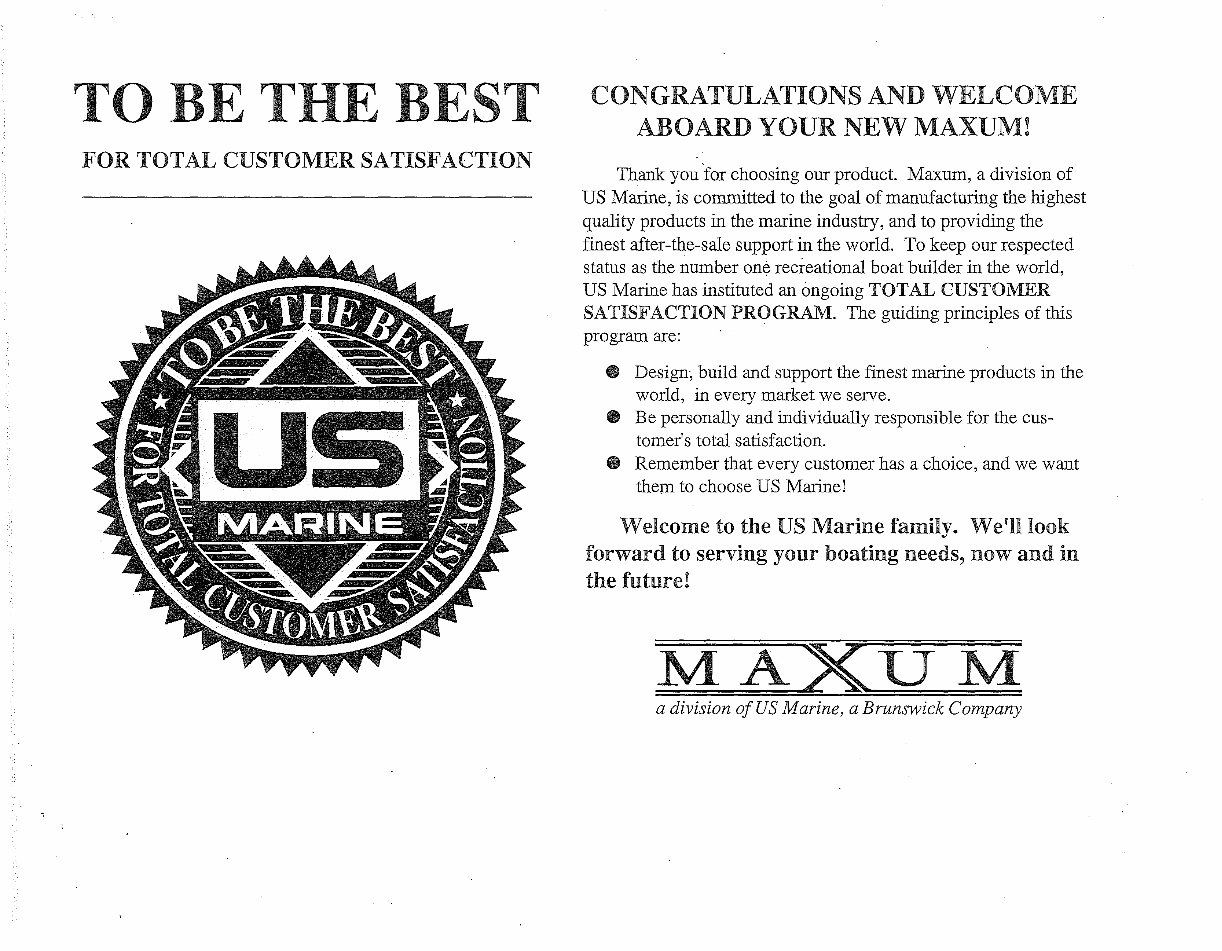 1992 Maxum Runabout Owners Manual Manuals Online