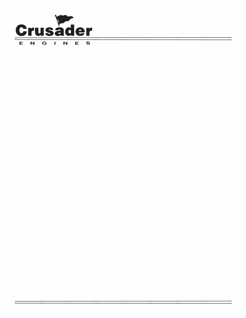 Crusader engines Marine Illustrated Parts Manual MODEL MP454 XLi
