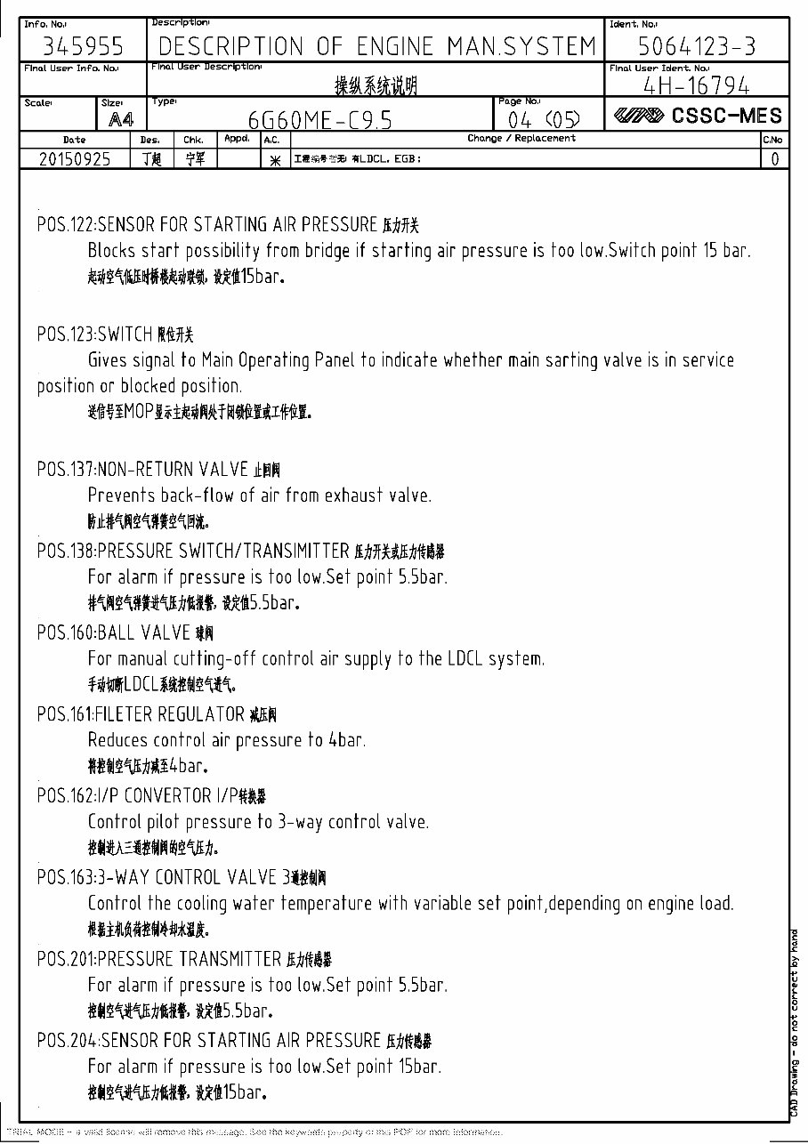 MAN 6G60ME-C9.5 Maneuvering System |Manuals Online