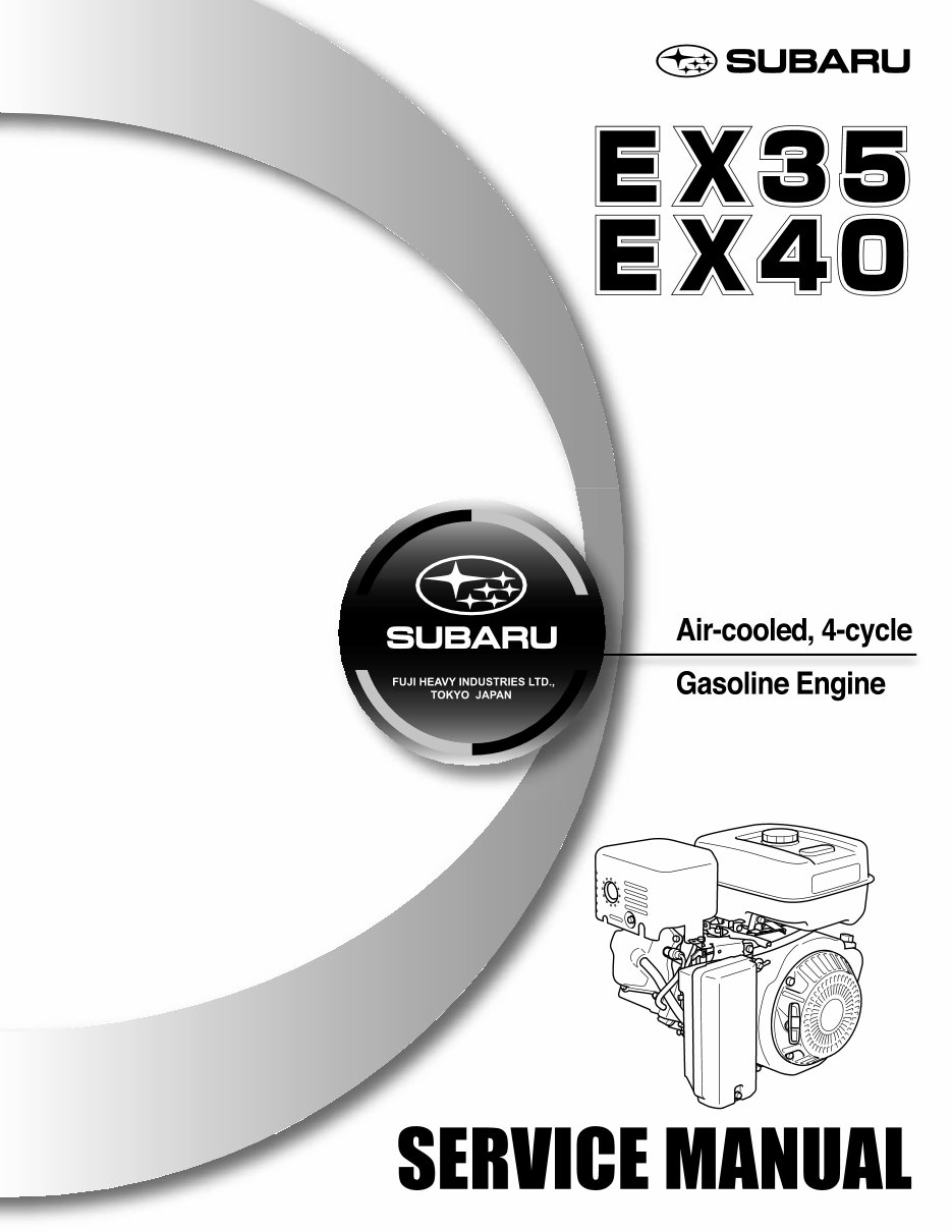 Subaru Engine EX35 and EX40 Technician / Service Manual